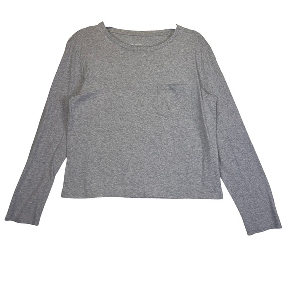 Everlane Tops - Everlane Organic Cotton Long Sleeve Pocket Tee Heather Grey Wmns M Sustainable
